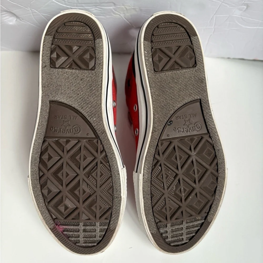 Converse Kids Red and Black All Star Sneakers